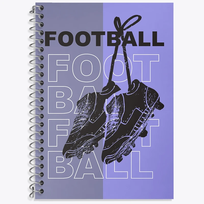 دفتر زبان 50 برگ خندالو مدل دو خط طرح فوتبال کد N940