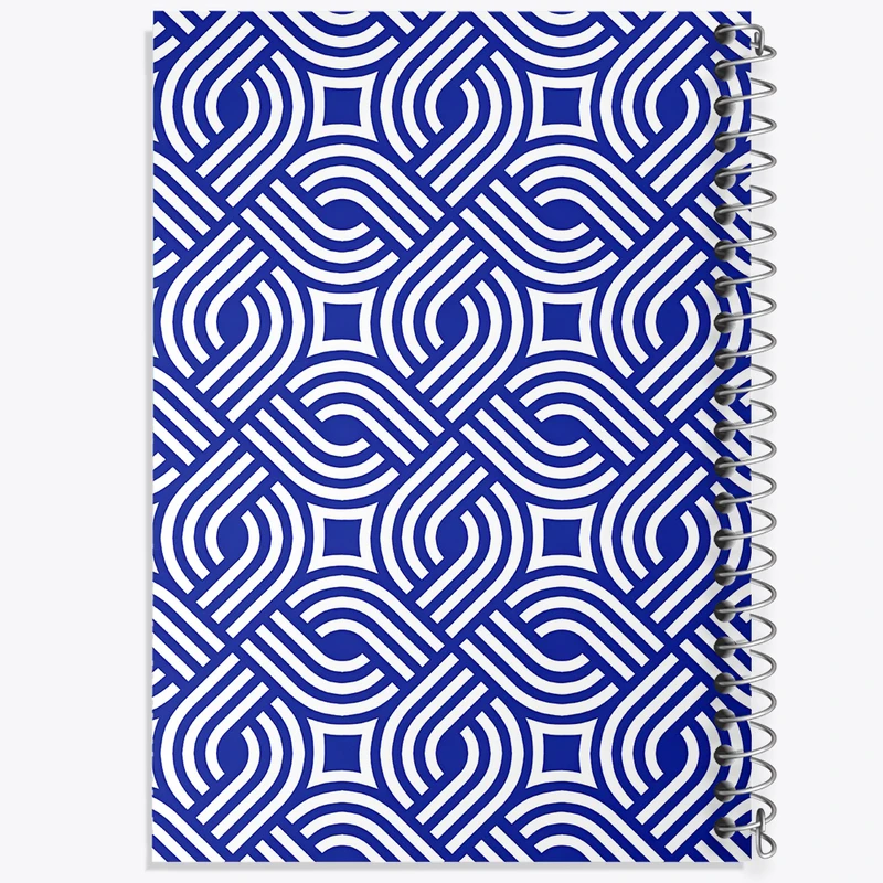 دفتر ژورنال نویسی 50 برگ خندالو مدل نقطه ای طرح نقوش آبی کد N5440