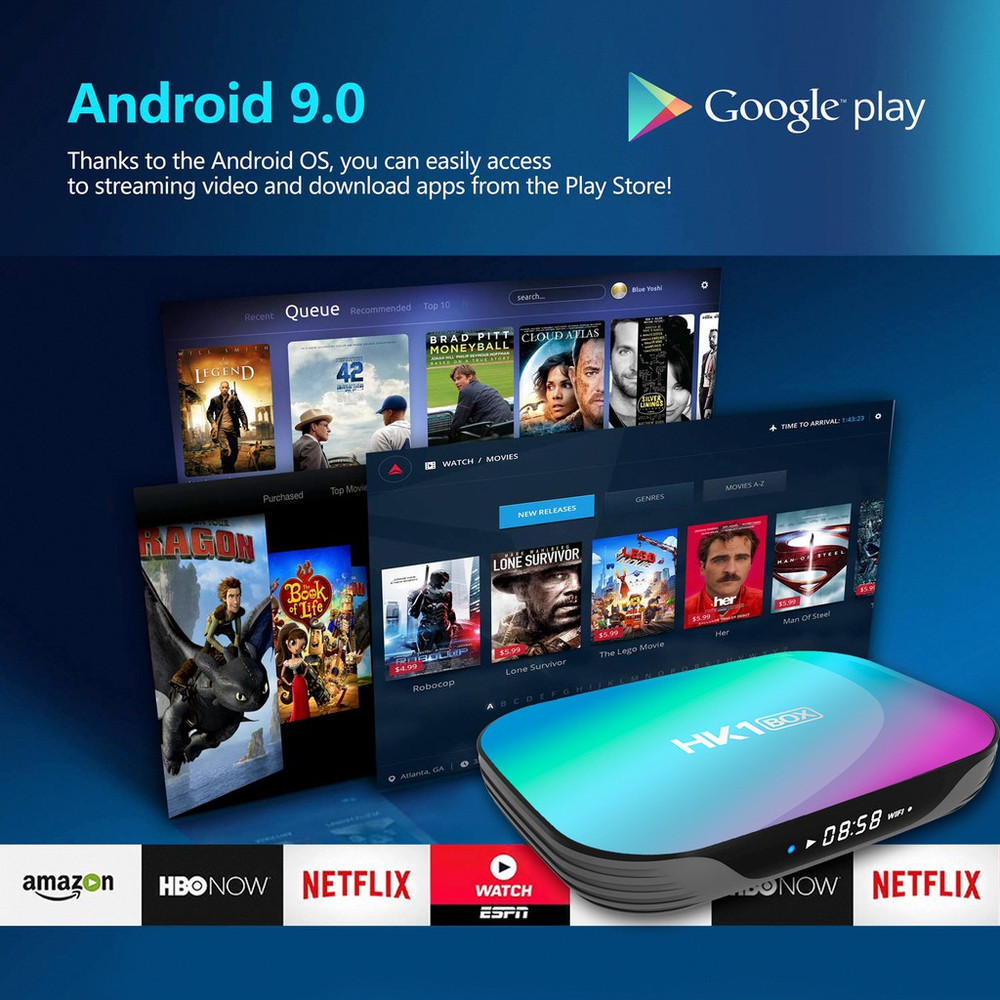 اندروید باکس اچ کی وان مدل HK1 BOX 8K 4/64GB