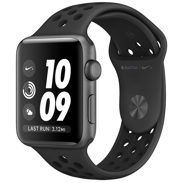 ساعت هوشمند اپل واچ سری 3 مدل  42mm  Aluminum Case with Anthracite/Black Nike Sport Silicon Band