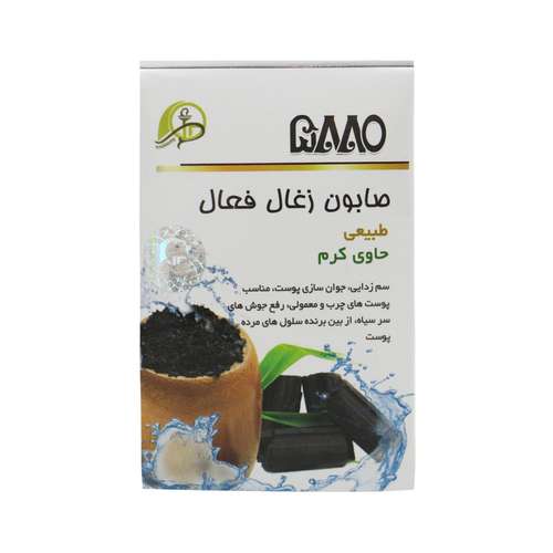 صابون شستشو پرنیان مدل زغال فعال وزن 100 گرم