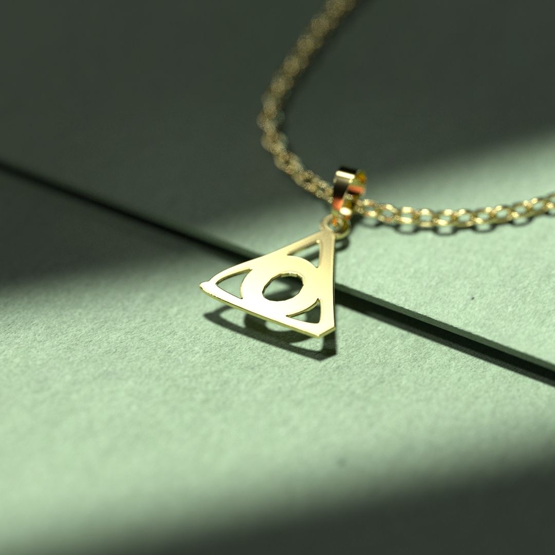 گردنبند طلا 18 عیار زنانه مدوپد مدل هندسی کد N2-1-1092 -  - 3