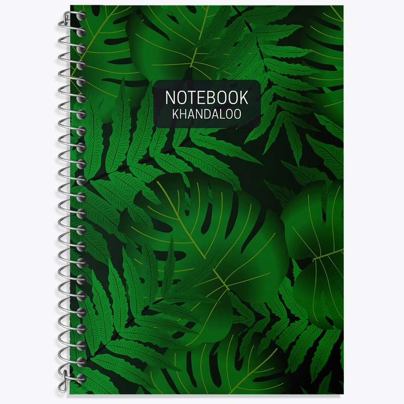 دفتر زبان 50 برگ خندالو مدل دو خط طرح برگ انجیری کد N1116