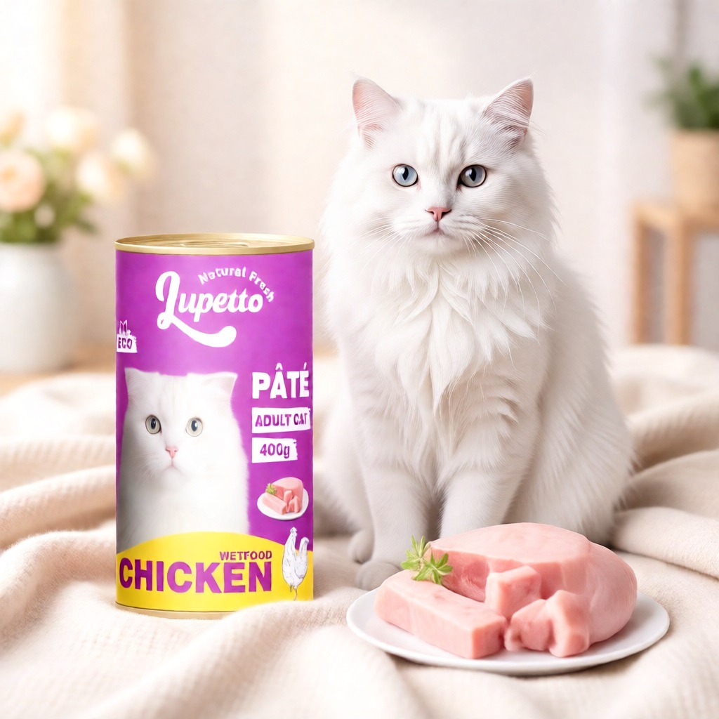 کنسرو غذای گربه بالغ لوپتو مدل پته اکونومی طعم مرغ وزن 400 گرم