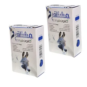 صابون شستشو مشتاق مدل شیر الاغ مناسب برای انواع پوست وزن 75 گرم بسته دو عددی