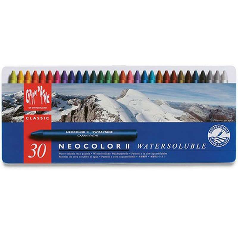پاستل روغنی 30 رنگ Caran dAche سری Neocolor II مدل 330 پاستل روغنی 30 رنگ Caran d'Ache سری Neocolor II مدل 330