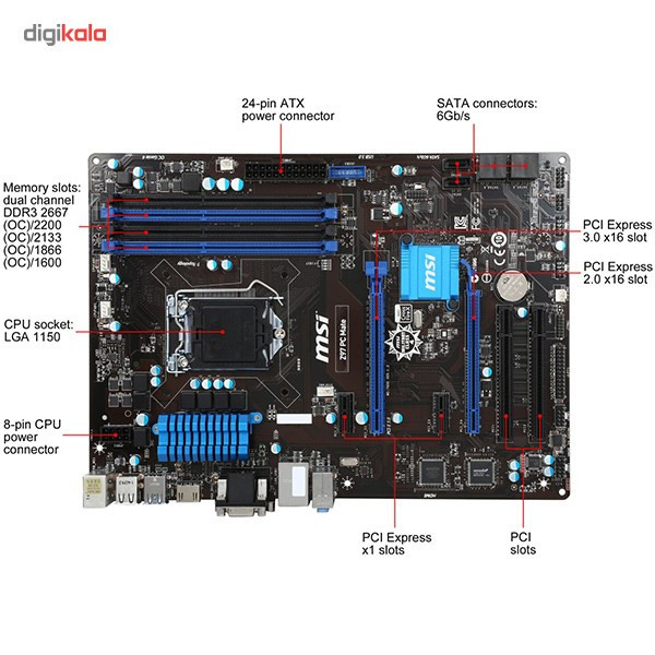 مادربرد ام اس آی مدل Z97 PC Mate