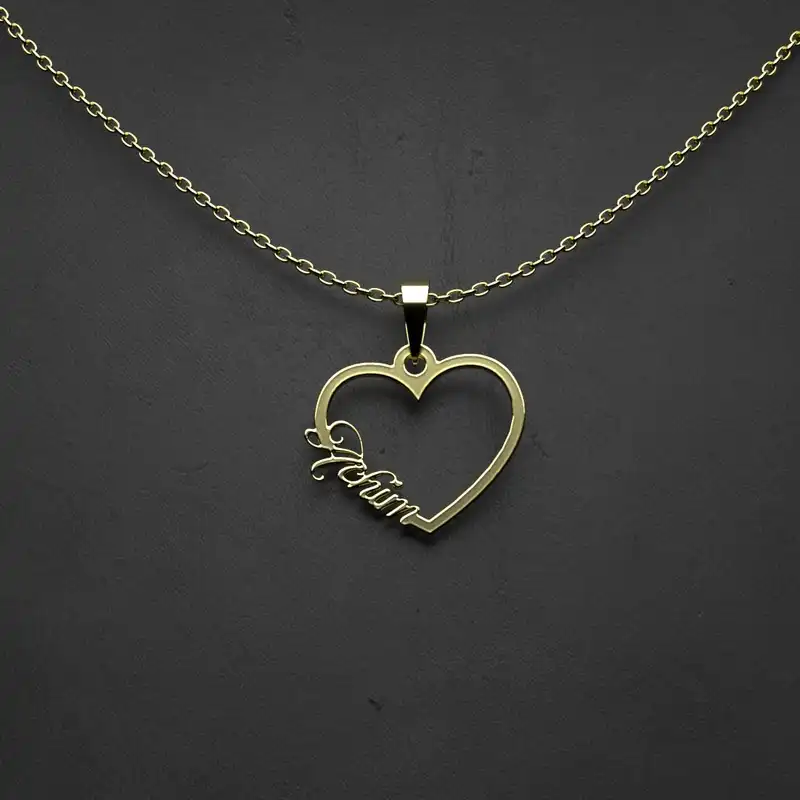 گردنبند طلا 18 عیار زنانه مدوپد مدل اسم Achim کد WW2-1-1231