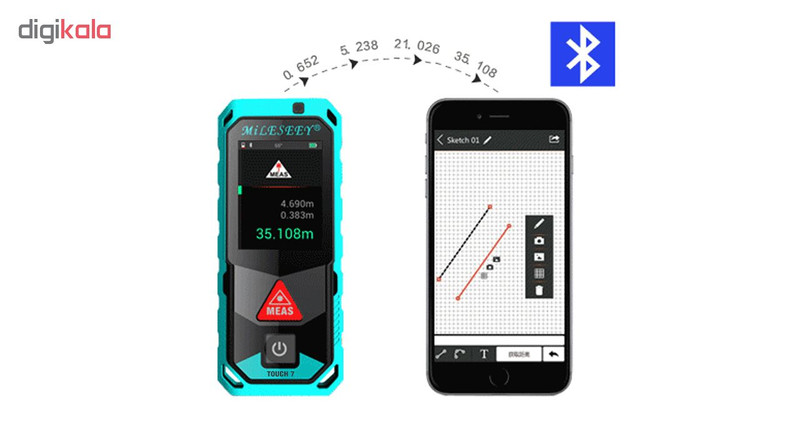 متر لیزری مایلسی مدل T7-80m متر لیزری مایلسی مدل T7-80m
