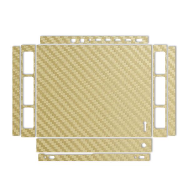 برچسب پوششی مدل Gold Carbon-fiber Texture مناسب برای کنسول بازی Xbox One X برچسب پوششی مدل Gold Carbon-fiber Texture مناسب برای کنسول بازی Xbox One X