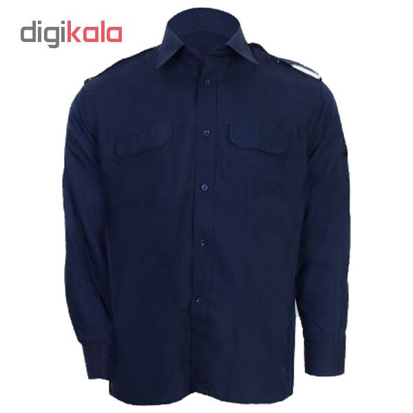 پیراهن مردانه نگهبانی و اداری سبلان مدل سرمه ای