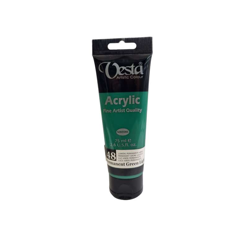رنگ اکریلیک وستا مدل 48 Permanent Light حجم 75 میلی لیتر رنگ اکریلیک وستا مدل 48 Permanent Light حجم 75 میلی لیتر