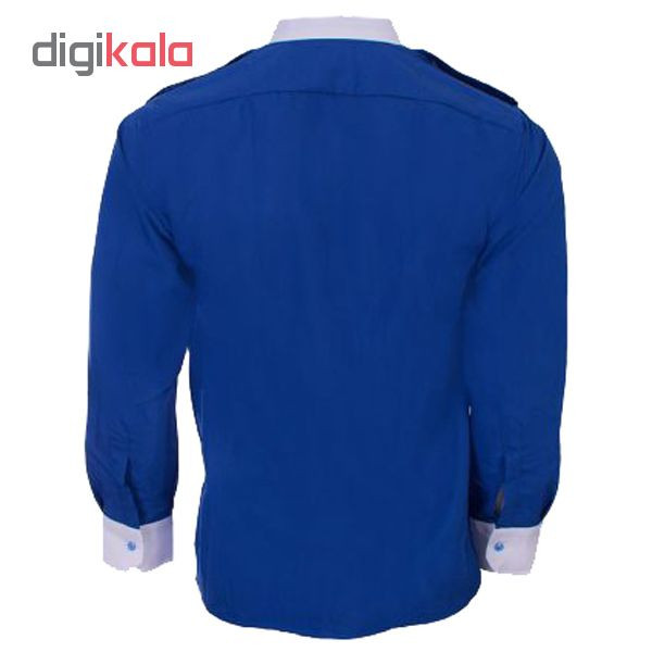 پیراهن مردانه نگهبانی و اداری سبلان مدل آبی سفید پیراهن مردانه نگهبانی و اداری سبلان مدل آبی سفید
