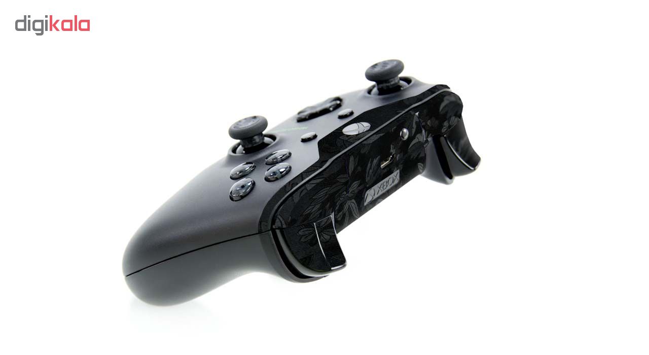 برچسب ماهوت مدل Black Wild-flowers Texture مناسب کنسول بازی Xbox One X