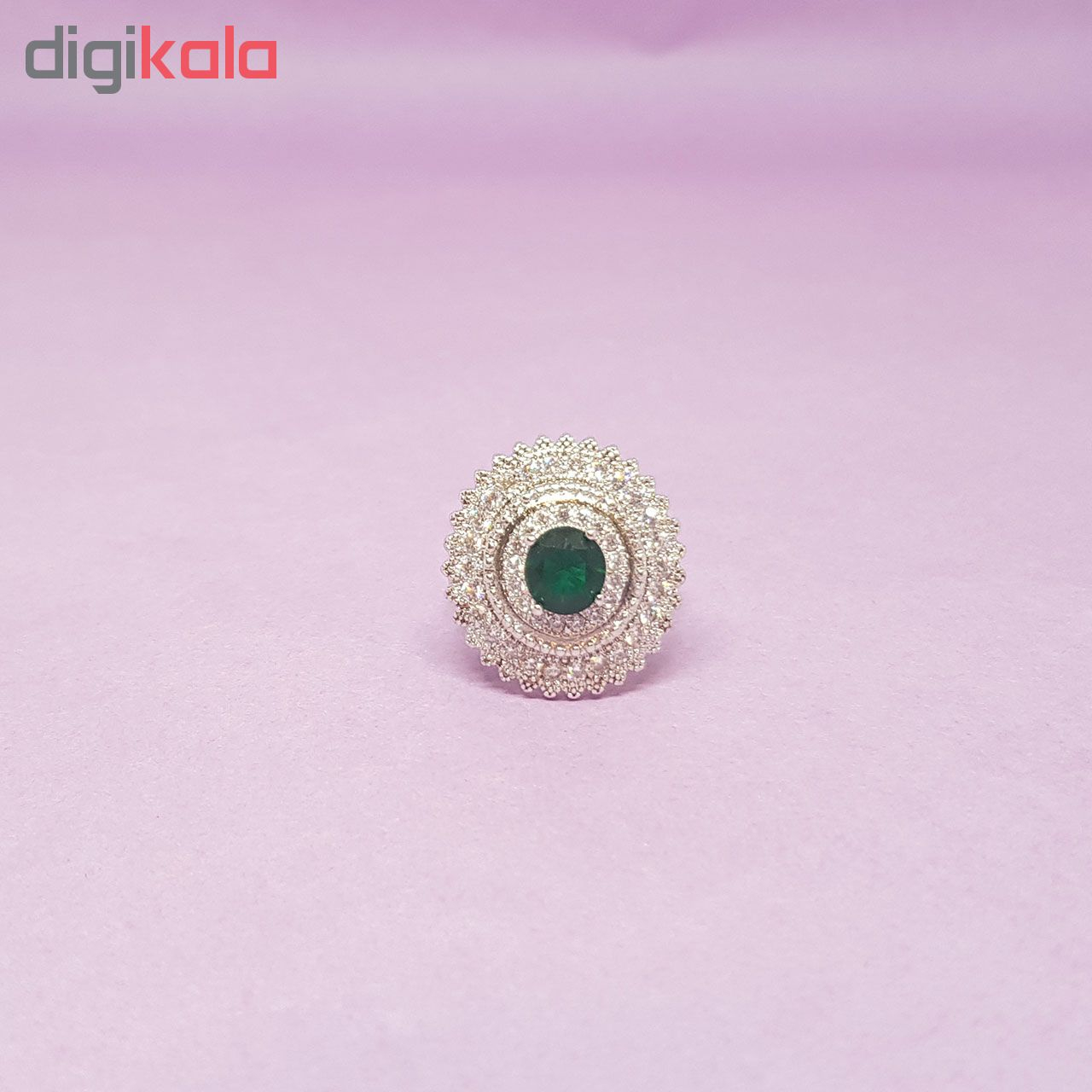 انگشتر شیک کده طرح سنگ سبز کد 5117