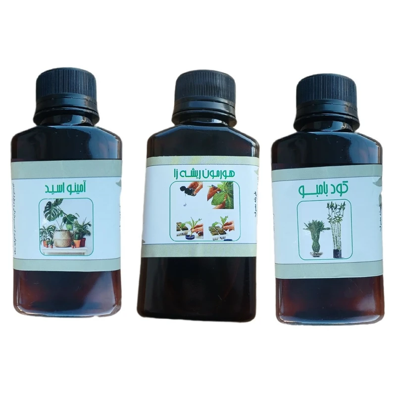 کود مایع امینو اسید و بامبو و هورمون ریشه زا مدل life drop حجم 110 میلی لیتر بسته 3 عددی