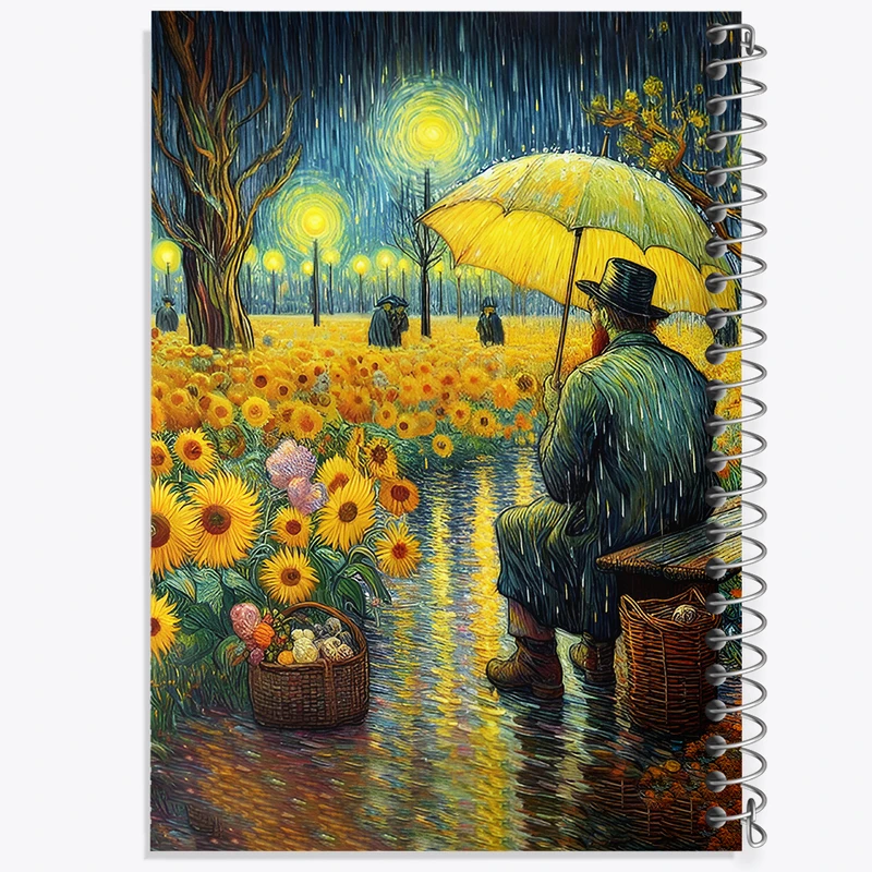 دفتر لیست خرید 50 برگ خندالو طرح ونسان ونگوگ کد F5081