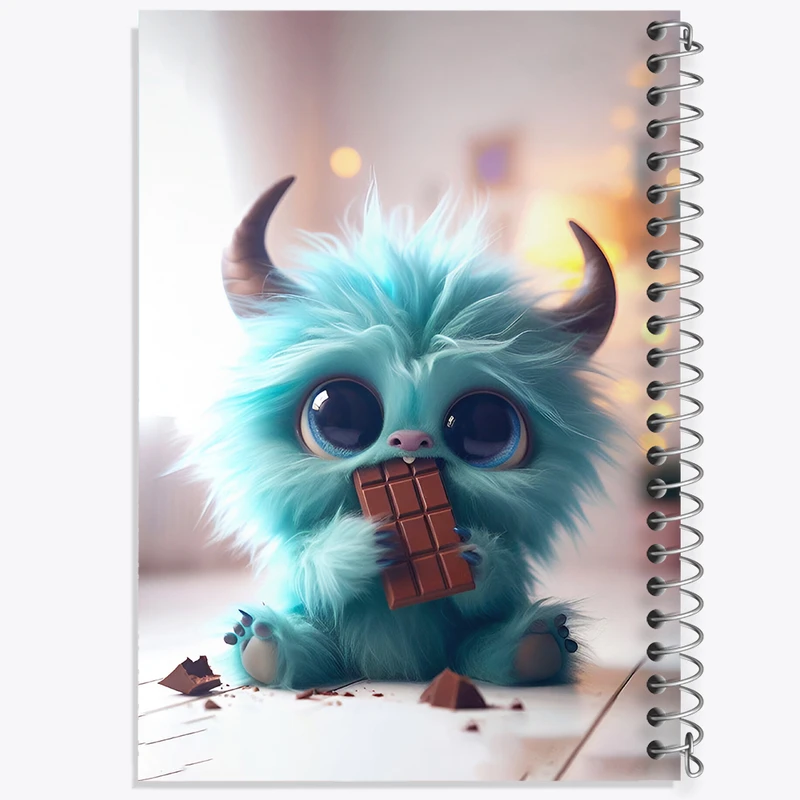 دفتر شطرنجی 50 برگ خندالو طرح هیولای بامزه کد F5713