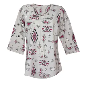 تونیک زنانه مدل لینن 1 طرح لوزی