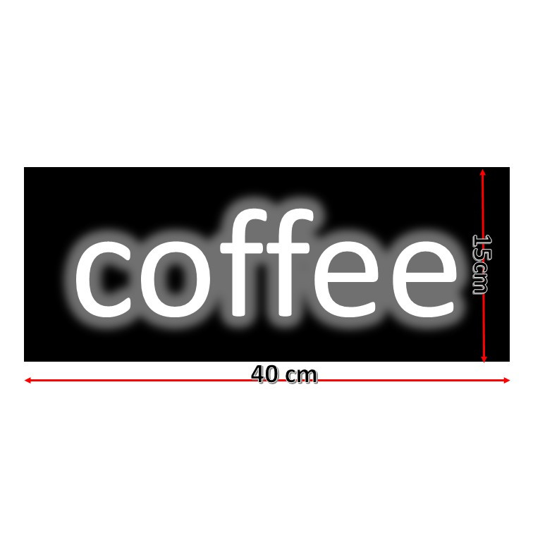 تابلو ال ای دی مدل نئون طرح coffee