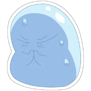 استیکر لپ تاپ مدل That Time I Got Reincarnated As a Slime Rimuru Slime Form Sweating Funny