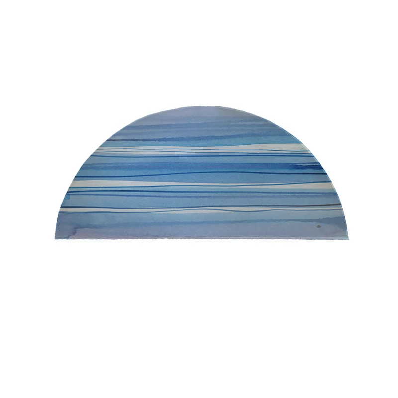   پادری مدل نیم دایره طرح آبرنگی کد 9306 سایز 90×45 سانتی متر