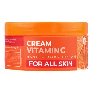کرم مرطوب کننده صورت و دست کامان مدل Vitamin C مناسب برای انواع پوست حجم 250 میلی لیتر