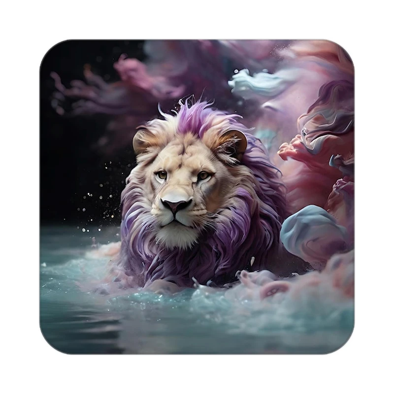 زیر لیوانی کاکتی طرح شیر مدل mp24478