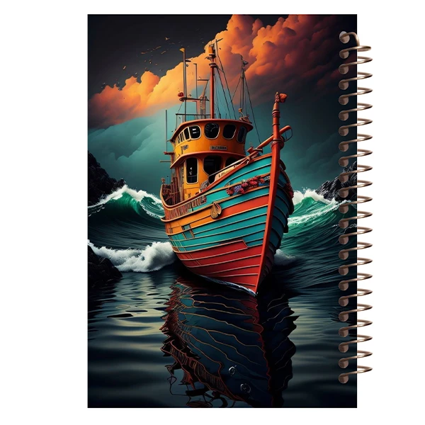دفتر طراحی مشایخ طرح اسکرپ بوک و بولت ژورنال مدل کشتی در اقیانوس کد JA48