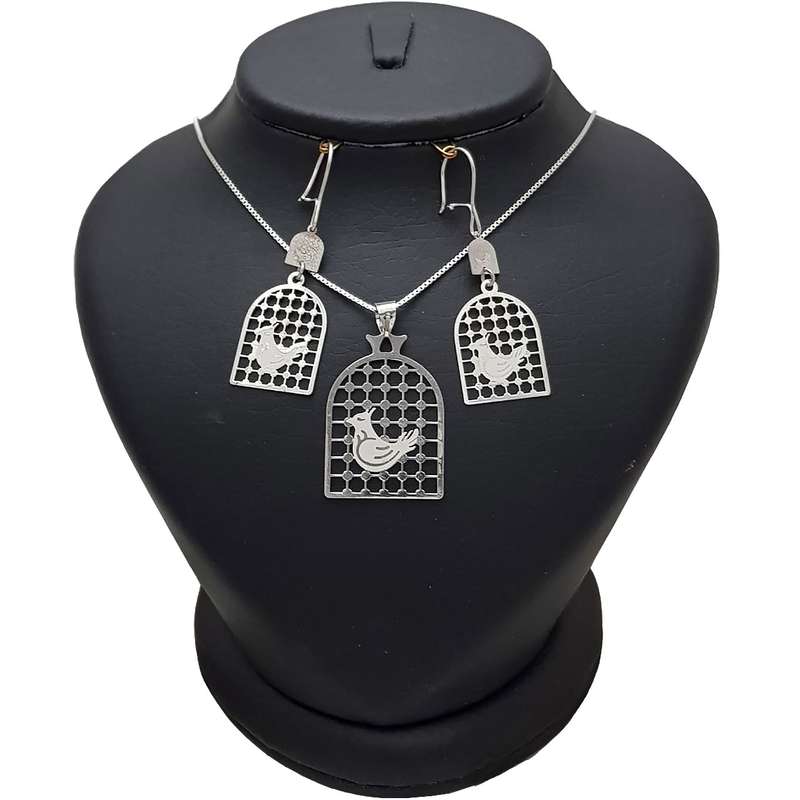 نیم ست نقره طرح لیزری مرغ آمین کد ِِDAS23 نیم ست نقره طرح لیزری مرغ آمین کد ِِDAS23