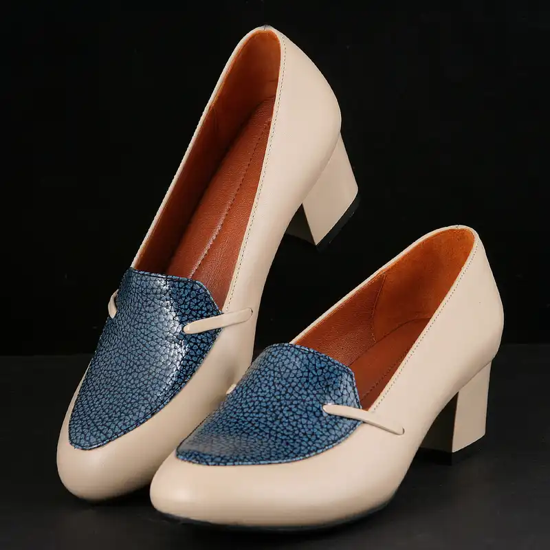 کفش زنانه چرم یلسان مدل کلارا کد SHT-601-krm