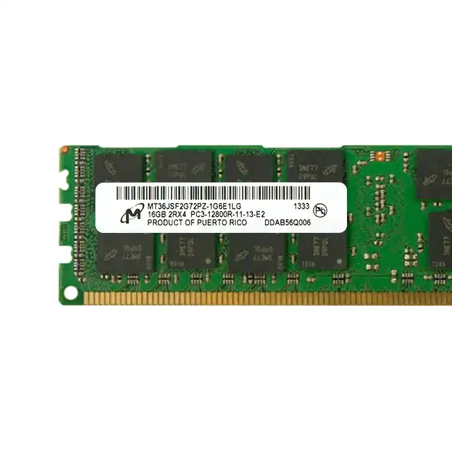 رم سرور ddr3 تک کاناله 12800 مگاهرتز میکرون مدل MT36JSF2G72PZ - 1G6E1LE ظرفیت 16 گیگابایت