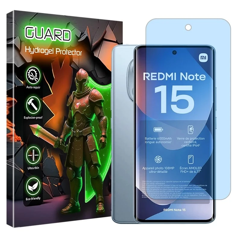 محافظ صفحه نمایش مات آنتی بلو گارد مدل هیدروژلی مناسب برای گوشی موبایل شیائومی Redmi Note 15 4G