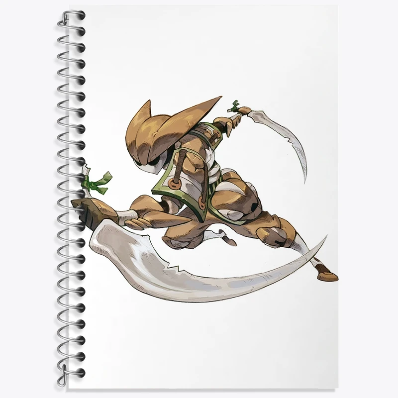 دفتر زبان 50 برگ خندالو مدل دو خط طرح بازی شکارچی هیولا (Monster Hunter) کد 33278