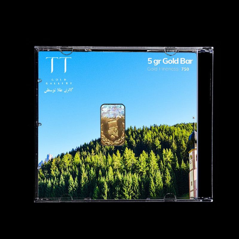 شمش طلا 18 عیار گالری طلا توسطی مدل D328DB