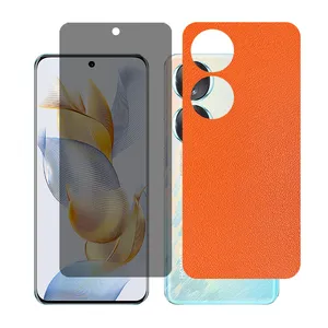 Glass together model privacy screen protector suitable for Honor 90 mobile phone with back cover sticker