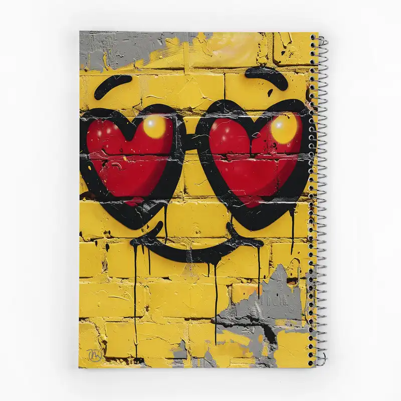 دفتر زبان 50 برگ مدوپد مدل دو خط طرح عاشقانه love کد DF14269