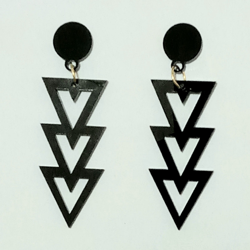 گوشواره زنانه مدل مثلث کد E.MS33.B