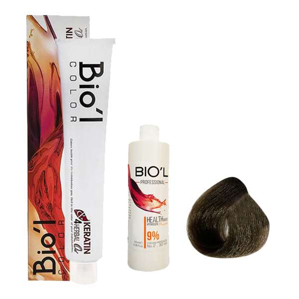 کیت رنگ مو بیول سری CHOCOLATE شماره 6.7 حجم 100 میلی لیتر رنگ بلوند زیتونی تیره  