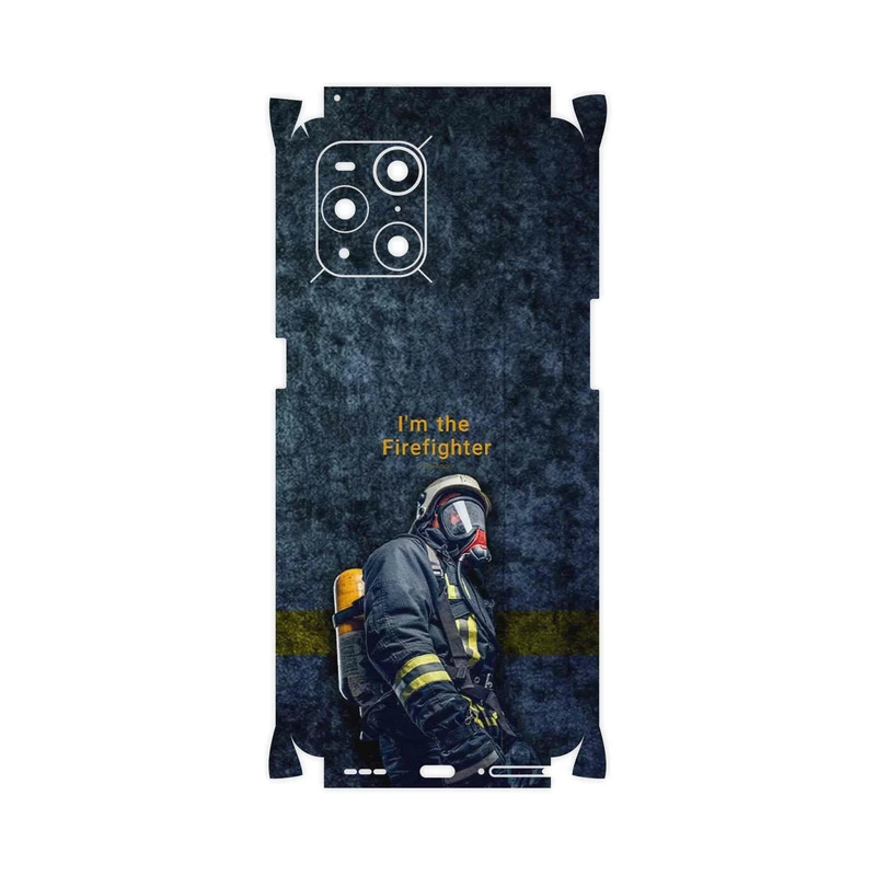 برچسب پوششی ماهوت مدل Firefighter-FullSkin مناسب برای گوشی موبایل اپو Find X3 Pro