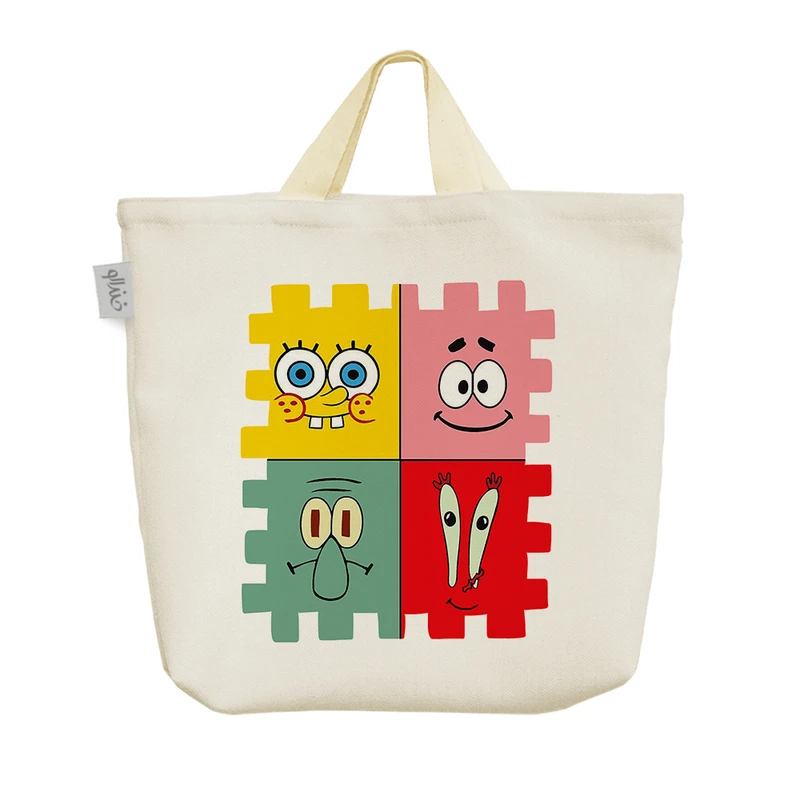 ساک خرید خندالو طرح پاتریک و باب اسفنجی کد 305 