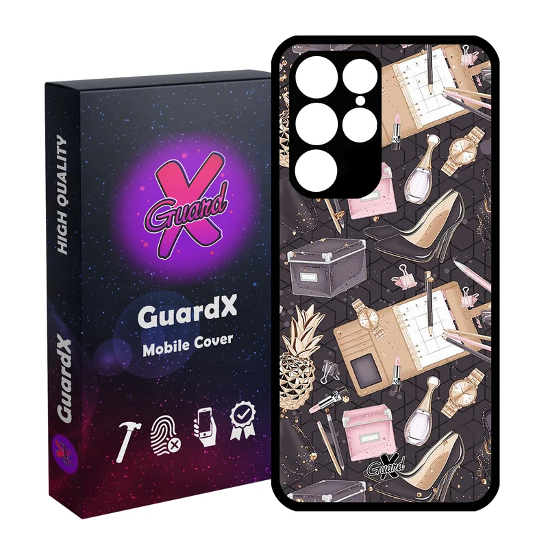 کاور گارد ایکس طرح دخترانه مدل Glass10310 مناسب برای گوشی موبایل سامسونگ Galaxy S22 Ultra