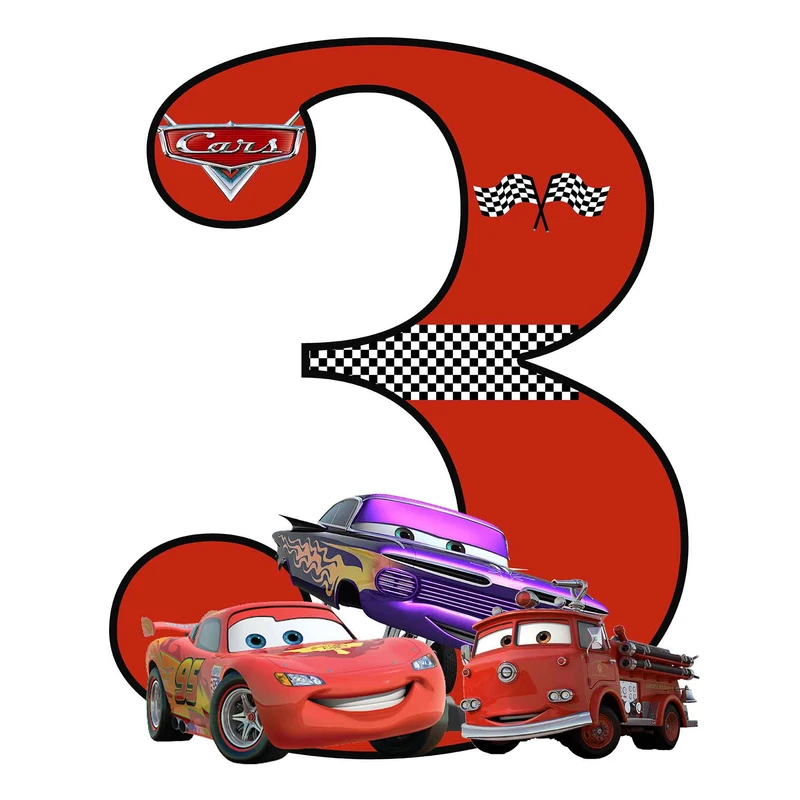 استند رومیزی تولد مدل عدد 3 طرح مک کویین کد 803