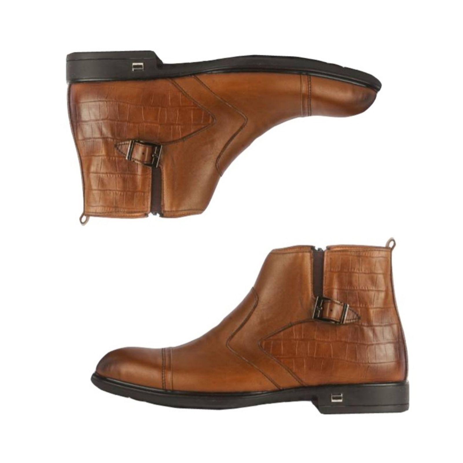 نیم بوت مردانه چرم آفتاب مدل B100 -  - 3