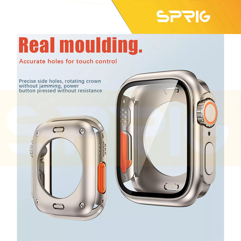 کاور اسپریگ مدل 360-Ultra Design مناسب برای اپل واچ Series 7 45mm / Series 8 45mm / Series 9 45mm به همراه محافظ صفحه نمایش