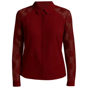 شومیز آستین بلند یقه برگردان زنانه مدل sh11131423