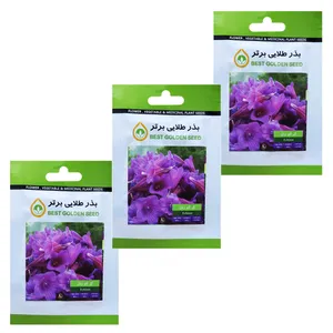 بذر گیاه دارویی گل گاو زبان بذر طلایی برتر کد BTB-106 مجموعه 3 عددی
