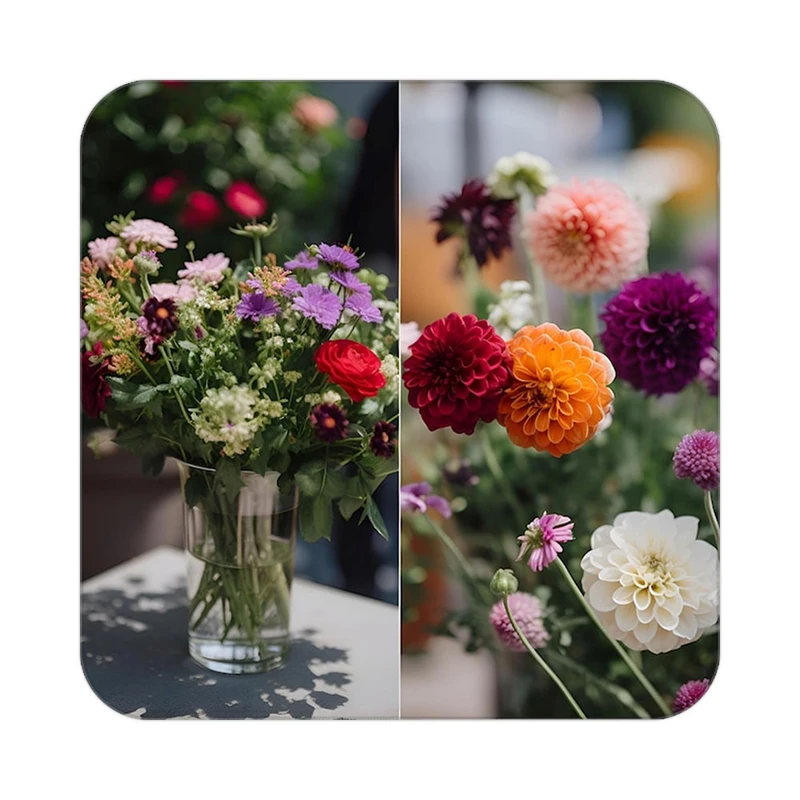 زیر لیوانی کاکتی طرح گل مدل mp19357