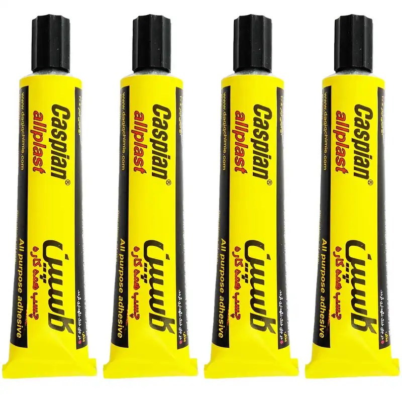 چسب همه کاره کاسپین مدل allplast حجم 50 میلی لیتر بسته 4 عددی