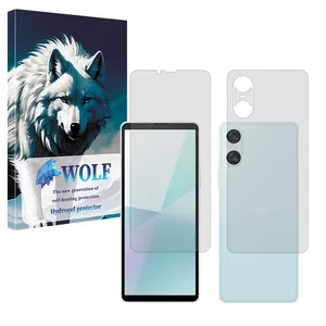 Wolf Tough model Matte screen protector suitable for Sony Xperia 10 VI mobile phone along with the back protector